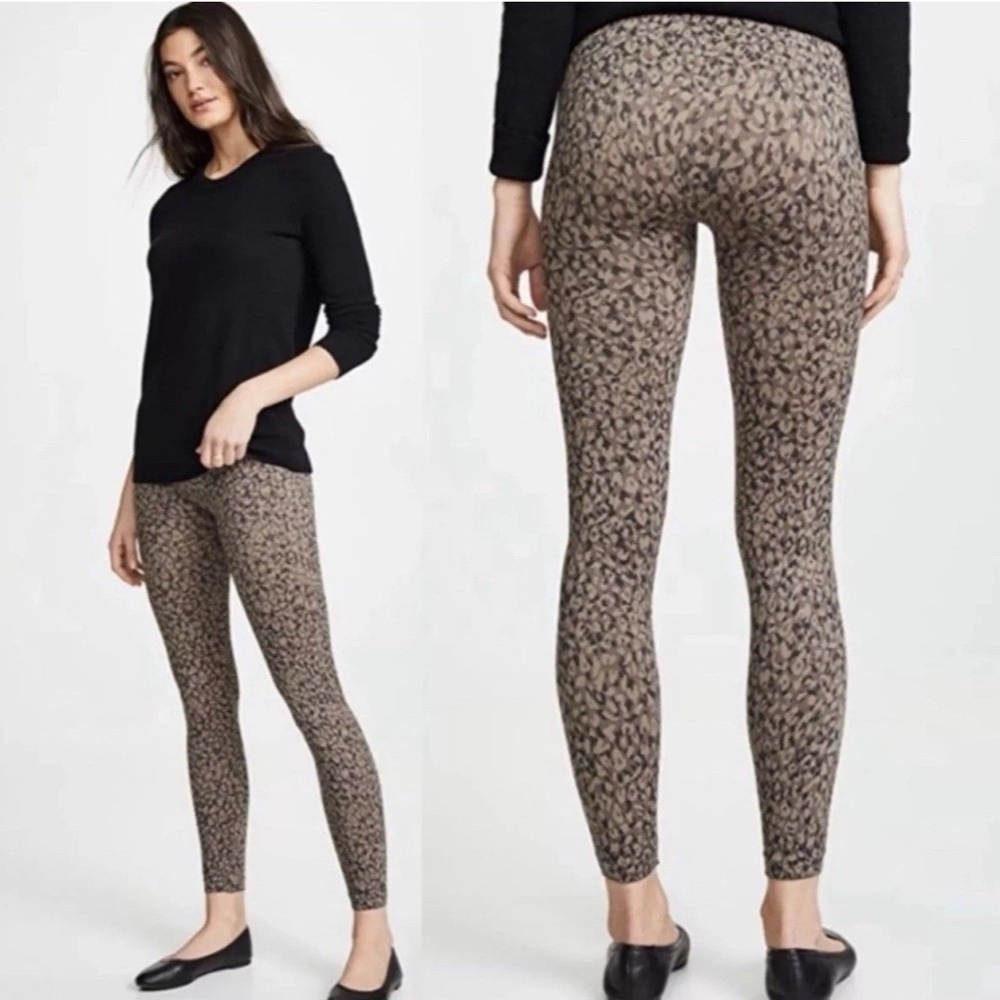 SPANX x ANTHROPOLOGIE | Seamless Leopard Animal Print Cropped Leggings | Size M - Picture 1 of 7